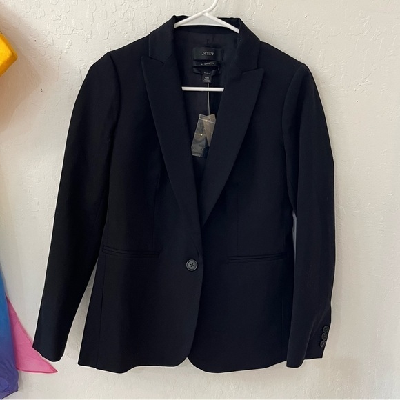 J. Crew Black Bi Stretch Parke Single Breasted Blazer 00 - Picture 4 of 13